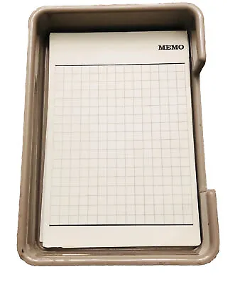 SMOKADOR Modu Plus Memo Pad Box Holder MP205 Knoll Taupe Tan Modernist ‘70s Desk • $21.48