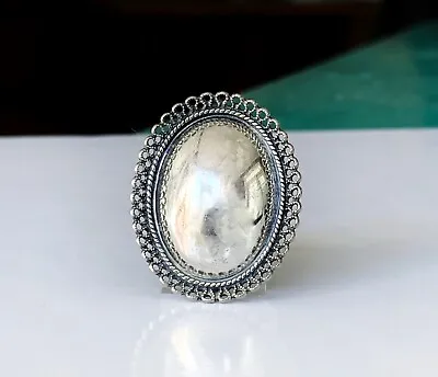 Old Sterling Silver Ring Filigree Dome Band Mid Century Modern Size 6 • $49.50