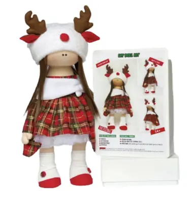 DIY Sewing Kit Make Your Own Textile Rag Doll Pattern Tilda - Christmas Reindeer • £33