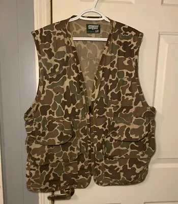 Vintage SafTBak Camo Detachable Game Bag Hunting Vest With Ammunition Holders XL • $24.96
