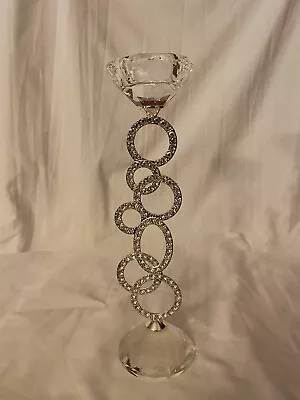 Crystal Candle Holder Bling Circle 10in • $18.99