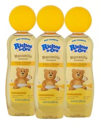 Chamomile Manzanilla Baby Shampoo Hypoallergenic 3 Pack 8.4 FL Oz Bottles • $11.88