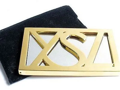 100% AUTHENTIC RARE Exclusive YSL COUTURE GOLD JEWELLED Logo PURSE TRAVEL MIRROR • £149