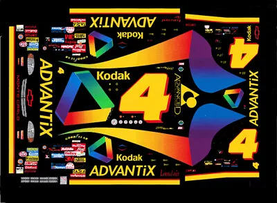 #4 Bobby Hamilton Kodak Advantix 1999 1/18th Scale Nascar WATERSLIDE DECALS • $15