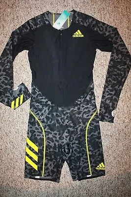 Adidas Men's Long Sleeve Super Suit Adizero Heat.RDY Running Singlet NWT MEDIUM • $67.45