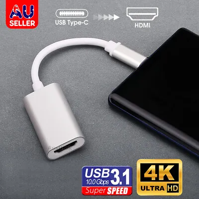 4K USB-C Type C To HDMI Adapter Cable For Samsung S23 Ultra S22 S21 S20 S10 5G • $8.95