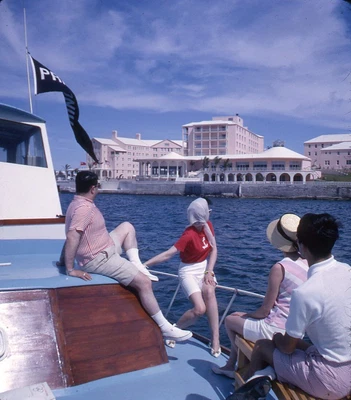 $5.95 • Buy Vintage Stereo Realist Photo 3D Slide BERMUDA PRINCESS Hotel Boat Tourists
