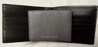 MICHAEL KORS MENS GREYHOUND Billfold Wallet + Passcase MSRP $178.00 • $45.47