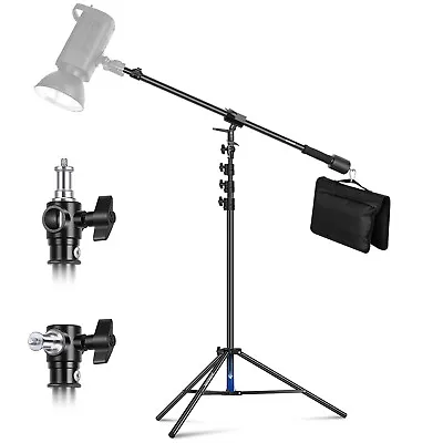 NEEWER Air Cushioned Aluminum Light Stand 9.8ft Photography Stand With Boom Arm • £99.99
