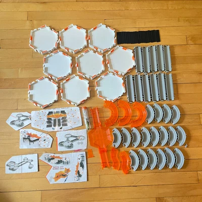 $40 • Buy Large 70 Piece Hexbbug Nano Bridge Battle Habitat Accessories Lot With 3 Bugs