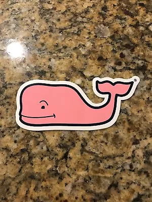 New Authentic Vineyard Vines Pink Whale Sticker Hydroflask Yeti Car Laptop Decal • $2.74