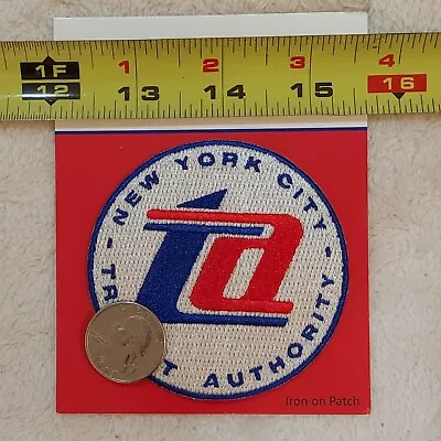 NYC MTA TA Subway Bus Blue And Red  Ta  Logo Iron On Patch New Free Shipping • $22.50