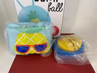 Cotton On - Pineapple JUMP BALL - Space Hopper / Bouncing Ball Toy & Pump - NIB • $28.31