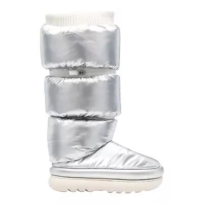 Ugg Classic Maxi Ultra Tall Metallic Silver Sheepskin Women's Us Size 9 • $349