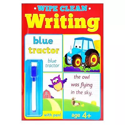 Wipe Clean Learning Book With Pen - Age 4+ Writing Book 4 • £3.66