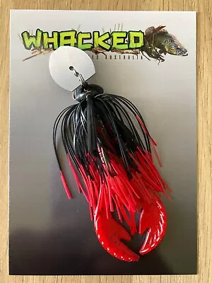 WHACKED LURES AUST ~ 3/8oz Weedless Craw CHATTERBAIT ~ FIRETIP RED • $10.99