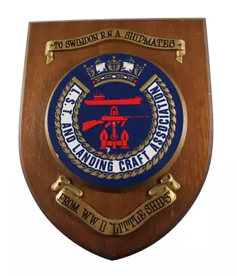 Military Wall Plaque Representing  L.S.T. And Landing Craft Association  Swindon • £16.95