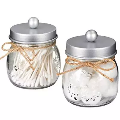 Apothecary Jars SetMason Jar Decor Bathroom Vanity Storage Organizer Caniste... • $14.73
