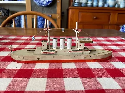 Vintage Flat Bottom Wooden Toy Boat • $38