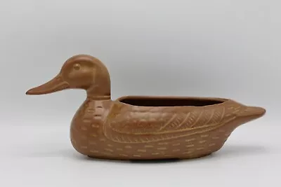 Vintage Brush McCoy Duck Mallard Planter USA Brown Pottery Woodland Succulents • $18.99