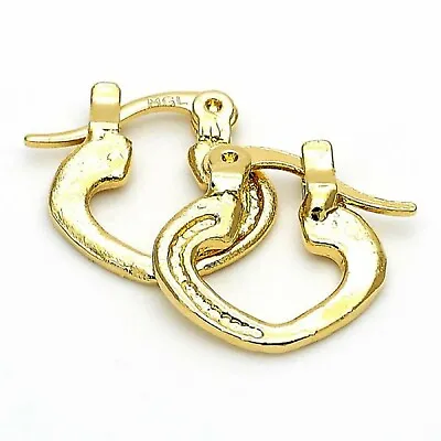   9ct Gold GF Small Hoop Earrings For Lady Or Children  JS34 • £8.99
