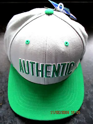 VANS OFF THE WALL AUTHENTIC STARTER GREEN & GREY Snapback Baseball Cap BNWT Tags • £17.50