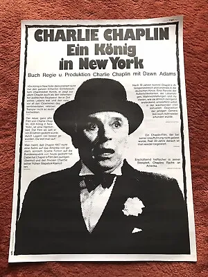 Ein König In New York Kinoplakat Poster A1 Charlie Chaplin Dawn Adams • £13.25