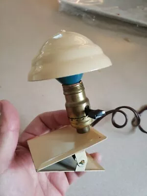 Vintage Clamp-on Lamp NightLight For Headboard  Clip On Shade  • $29.99