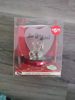 Disney Mickey Mouse Light Up Glass Figurine Valentine's Day 2021 Walgreens NEW • $10.99