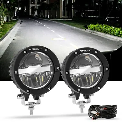 Round 4 Inch Front Bumper LED Work Light Pods For Yamaha Grizzly 700 Headlight • $85.99