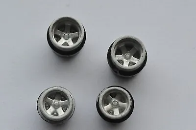 Scalextric C7 Mini C52 Ford Escort And Early F1 5 Spoke Silver Wheels X4. • £3.99