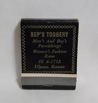 Vintage Kep's Toggery Merit Clothing Store Matchbook Ulysses KS Advertising Full • $14.99