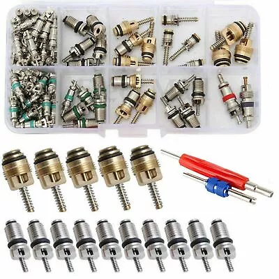 102pc Car R12 & R134a A/C Air Conditioner Valve Core Remover Tool Kit 1/4  5/16  • $13.75