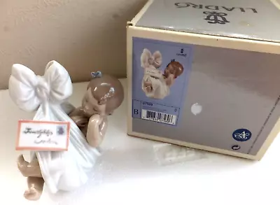 LLADRO “HEAVENS GIFT” Baby GIRL CARD BLANKET Mint Original Box 07589 • $79.99