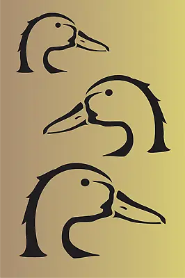 3 Duck Heads STENCIL Marsh Bird Wood Outline Template DIY Craft Airbrush Signs • $11.95