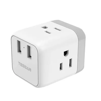 5 In 1 Multi Plug Adaptor 2 USB Ports 3 American Outletfor US To Mexico • $17.49
