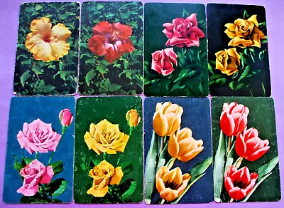 8 Single Vintage Swap Playing Cards (6)blank Bks(2)playing Cards Flowers Pairs • $2.25