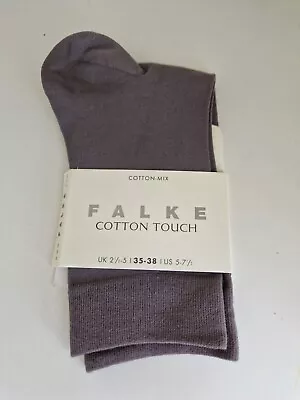 Falke Cotton Touch Socks UK 2.5-5 One Pair Grey • £7