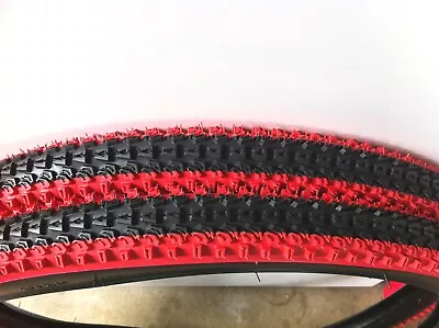 2pcs Bicycle Tires 26  X 2.10 Vee Rubber 2-tone Red Bmx Cycling Bike • $44.99