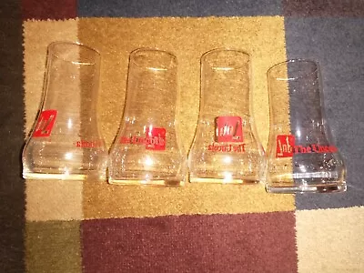 Vintage 7UP Glass The Uncola Upside Down Drinking Glasses - 1970’s Set Of 4 • $10