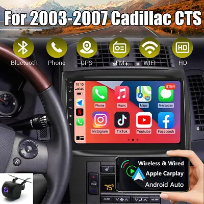 32G Android 13 Apple Carplay Stereo Radio GPS Navi For 2003-2007 Cadillac CTS • $158.66