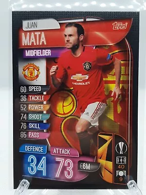 2019-20 Topps Match Attax Juan Mata Base #102 Manchester United • £1.49