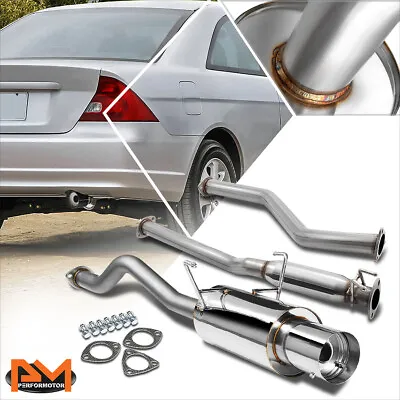 For 01-05 Honda Civic 2/4 Dr EX EM/ES 4  Tip Muffler S.S Catback Exhaust System • $132.89