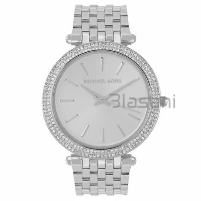 Michael Kors Original MK3190 Women's Darci Silver Stainless Steel Bracelet Watch • $92