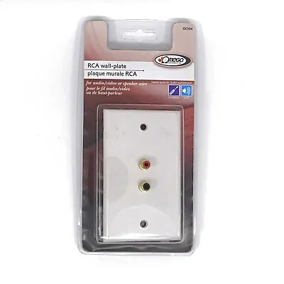 Omega RCA Wall Plate - White 2 Connects OC104 NEW • $5.88