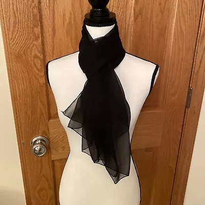 Womens Scarves & Wraps Cejon Accessories Black Sheer 20 W X 62 L • $10