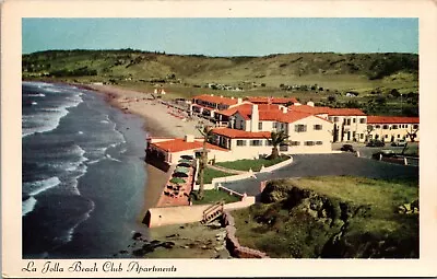 LA JOLLA Beach Club Apartments San Diego Roadside C1940s Rare Vintage Postcard • $8.05