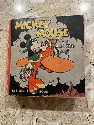 1933 WHITMAN BIG LITTLE BOOK~Mickey Mouse THE MAIL PILOT~AMERICAN OIL Back Cover • $18