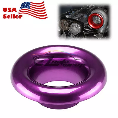 4  Purple Short Ram Cold Air Intake Turbo Horn Aluminum Velocity Stack Adapter • $16.68