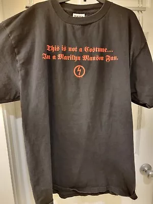 Marilyn Manson This Is Not A Costume Antichrist Era T-Shirt XL Rare Vintage Used • $66.60